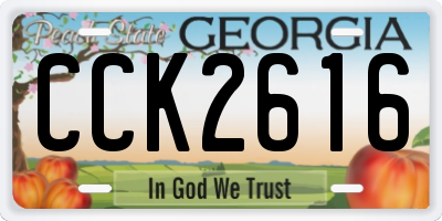 GA license plate CCK2616