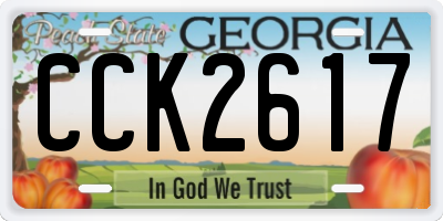 GA license plate CCK2617