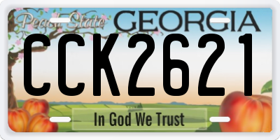 GA license plate CCK2621