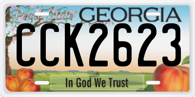 GA license plate CCK2623