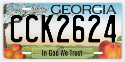 GA license plate CCK2624