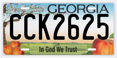 GA license plate CCK2625