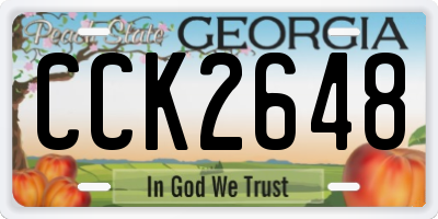 GA license plate CCK2648