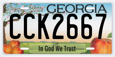 GA license plate CCK2667