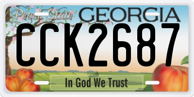GA license plate CCK2687