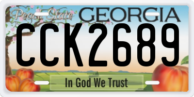 GA license plate CCK2689