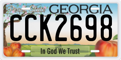GA license plate CCK2698