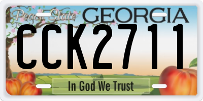 GA license plate CCK2711