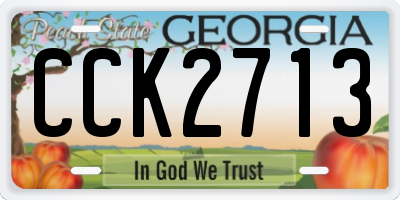 GA license plate CCK2713