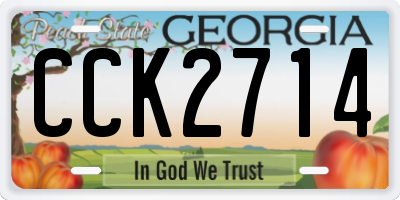 GA license plate CCK2714
