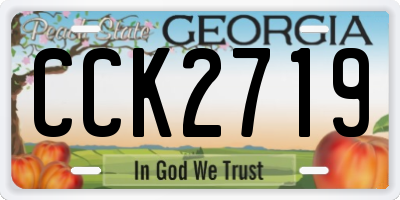 GA license plate CCK2719