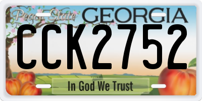 GA license plate CCK2752