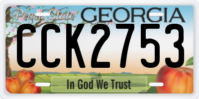 GA license plate CCK2753