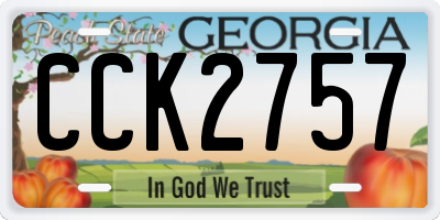GA license plate CCK2757