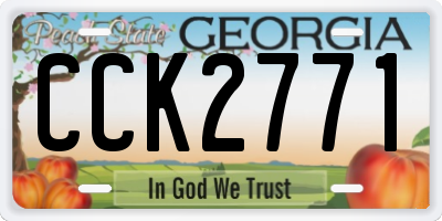 GA license plate CCK2771