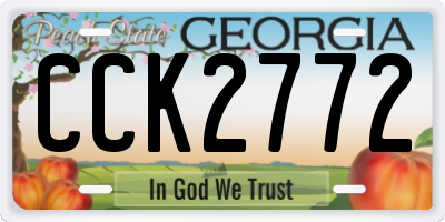 GA license plate CCK2772