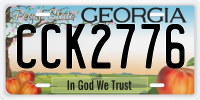 GA license plate CCK2776