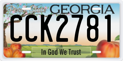 GA license plate CCK2781