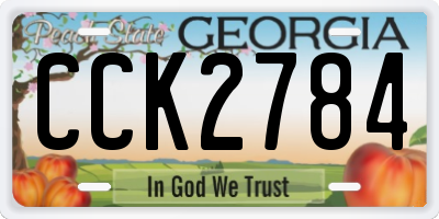 GA license plate CCK2784