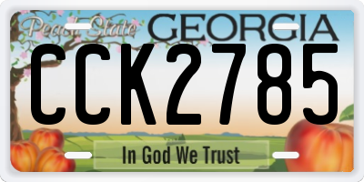 GA license plate CCK2785
