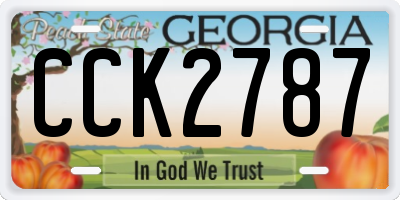 GA license plate CCK2787