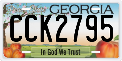 GA license plate CCK2795
