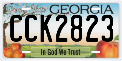 GA license plate CCK2823