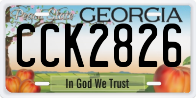 GA license plate CCK2826