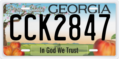 GA license plate CCK2847