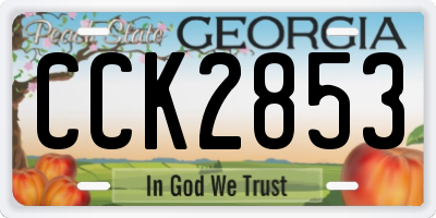 GA license plate CCK2853