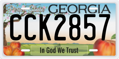 GA license plate CCK2857