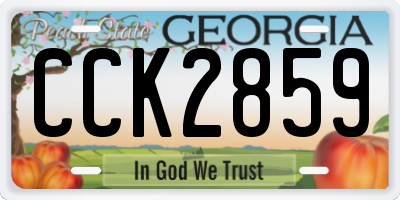 GA license plate CCK2859