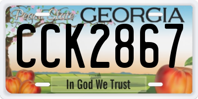 GA license plate CCK2867