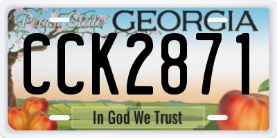 GA license plate CCK2871