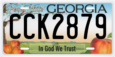 GA license plate CCK2879