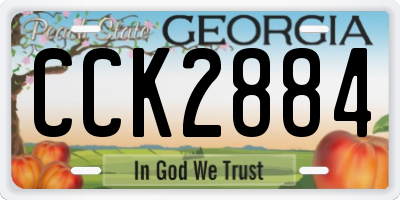 GA license plate CCK2884