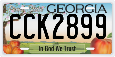 GA license plate CCK2899