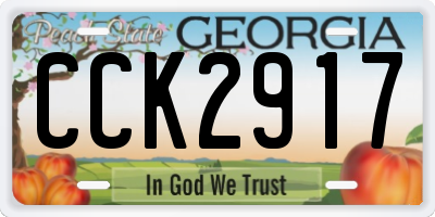 GA license plate CCK2917