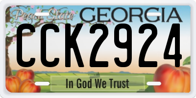 GA license plate CCK2924