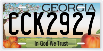 GA license plate CCK2927