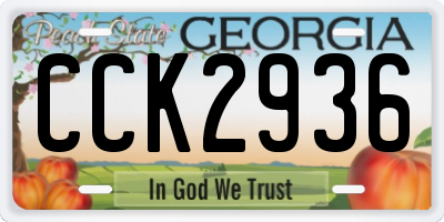 GA license plate CCK2936