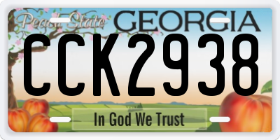 GA license plate CCK2938
