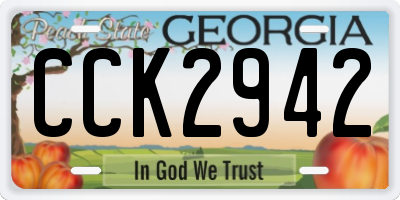 GA license plate CCK2942