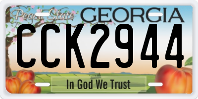GA license plate CCK2944