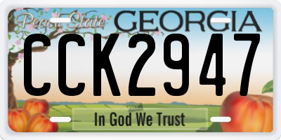 GA license plate CCK2947