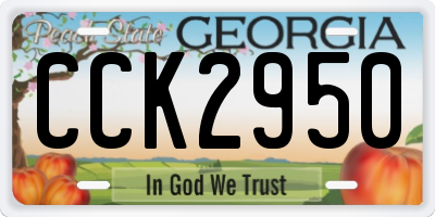 GA license plate CCK2950