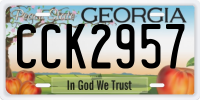 GA license plate CCK2957