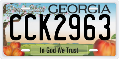 GA license plate CCK2963