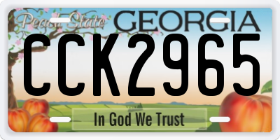 GA license plate CCK2965