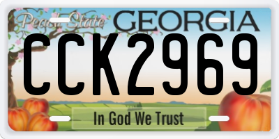 GA license plate CCK2969